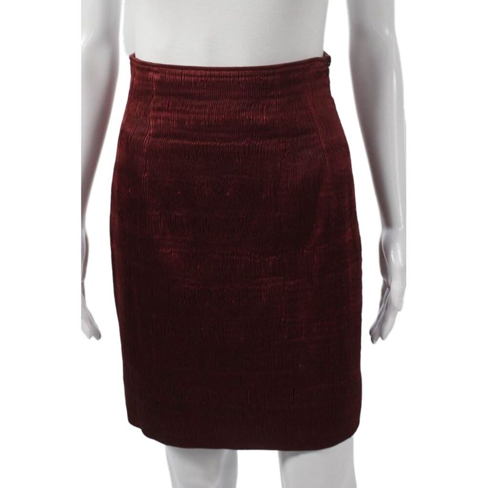 Genny Womens Red Straight Pencil Skirt Polyester Short Size 6